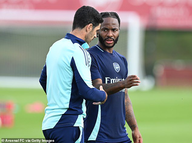 It’s believed that Arteta’s averseness to play Sterling is down to a reluctance to wait for him to build confidence and momentum