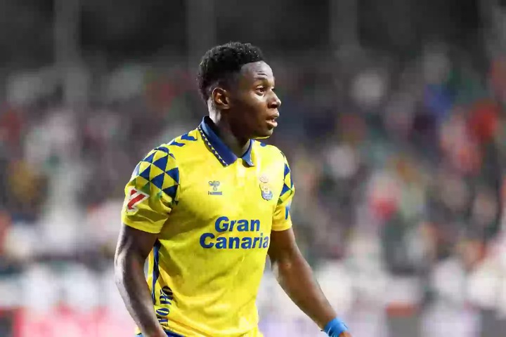 Dario Essugo in action for Las Palmas. Image: Getty 