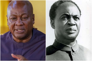 President John Dramani Mahama and at the late Osagyefo Dr. Kwame Nkrumah