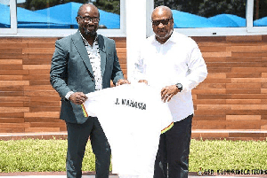 President of the GFA, Kurt Okraku and President John Mahama