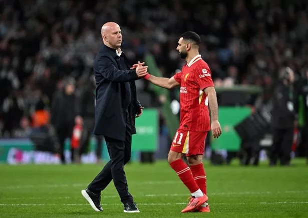 Liverpool head coach Arne Slot and star forward Mohamed Salah.