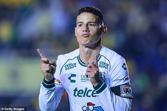 James Rodriguez is currently playing for Mexican side Leon after a short stint in LaLiga with Rayo Vallecano