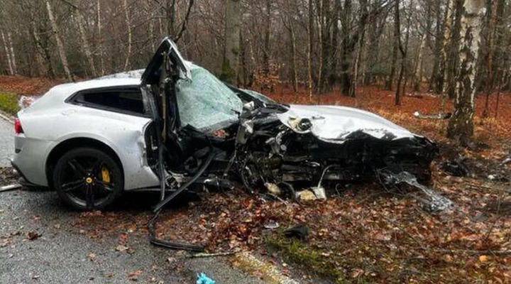 Antonio's car after the crash