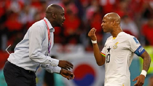 Black Stars head coach, Otto Addo and Andre Dede Ayew