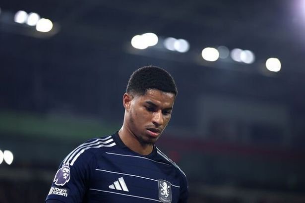 Aston Villa loanee Marcus Rashford.