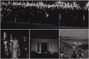 Screenshots of the Independence Day celebration in 1957