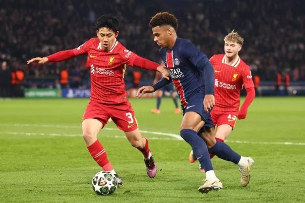 Liverpool's Wataru Endo impressed as he harried the Paris Saint-Germain players after being introduced from the bench